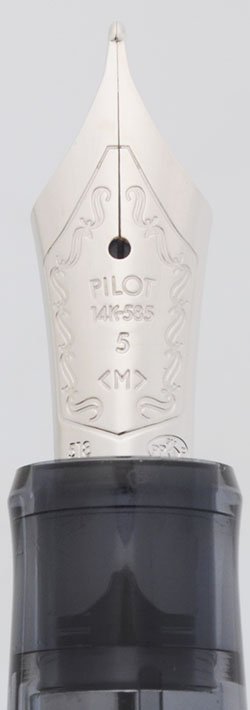 Pilot Custom 74 Fountain Pen - Clear with Black Ends, Rhodium Trim